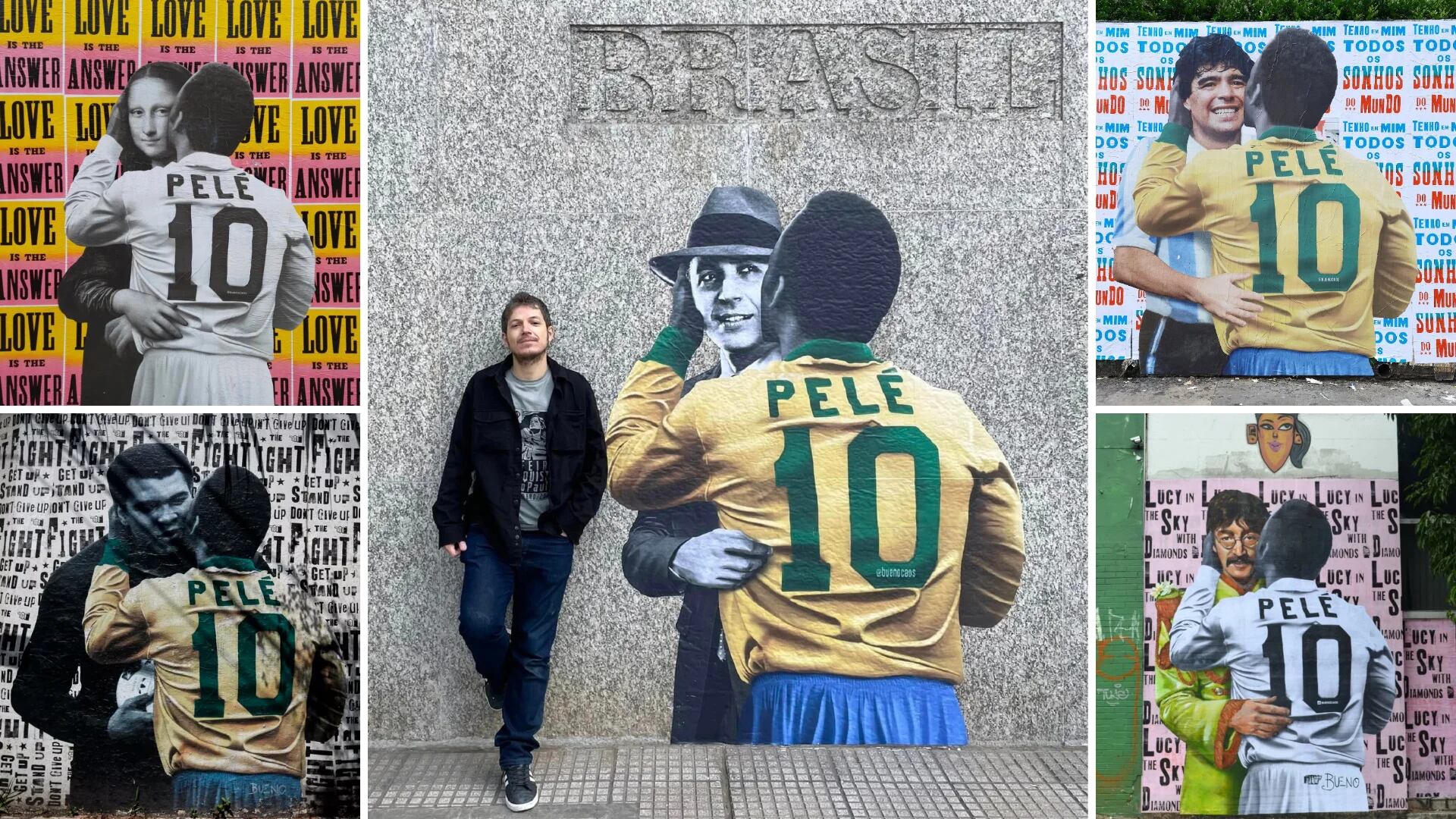 Pelé y sus besos recorren América latina, una forma de “dar nuevos aires” en tiempos difíciles