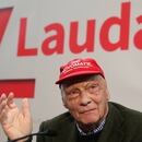 FILE PHOTO: Niki Lauda addresses a news conference presenting his new airline Laudamotion in Vienna, Austria, March 16, 2018. REUTERS/Heinz-Peter Bader/File Photo