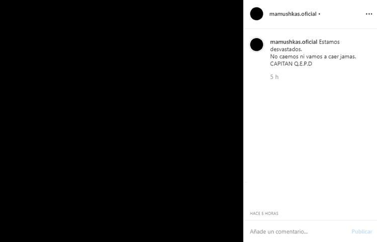 El posteo que hizo la banda en su cuenta oficial de Instagram en homenaje al cantante