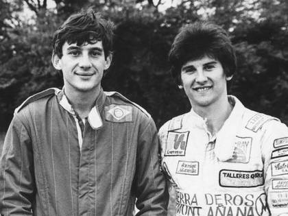 Ayrton Senna y Enrique Mansilla (Archivo Quique Mansilla).