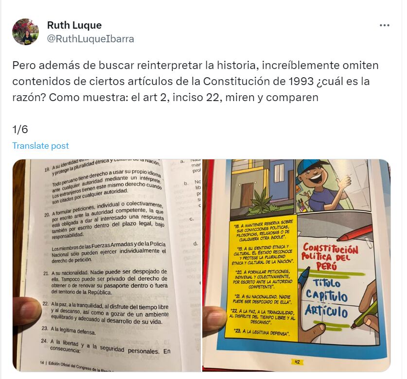 Comunicado de Ruth Luque