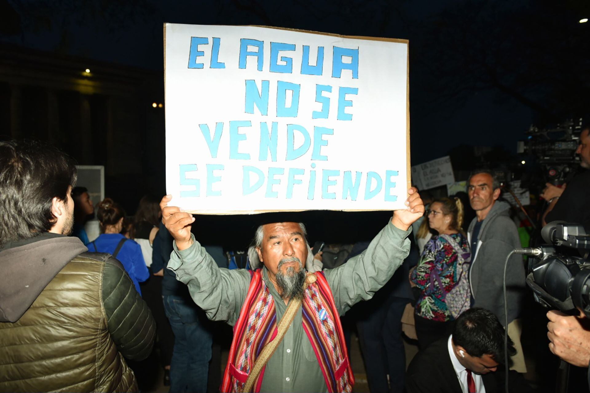 Parte de la manifestación frente a la UBA (Ariel Torres)