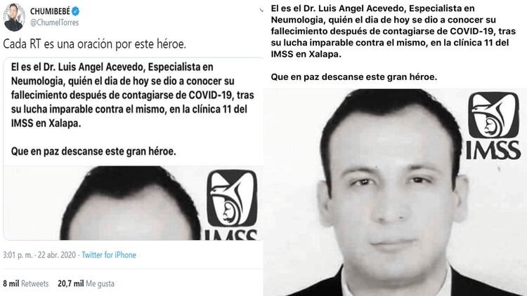 Chumel Torres bromea con la muerte de un doctor (Foto: Twitter @chumeltorres)