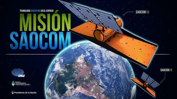 El Saocom 1A es un satélite de órbita baja con fines científicos y llevará un radar de apertura sintética
