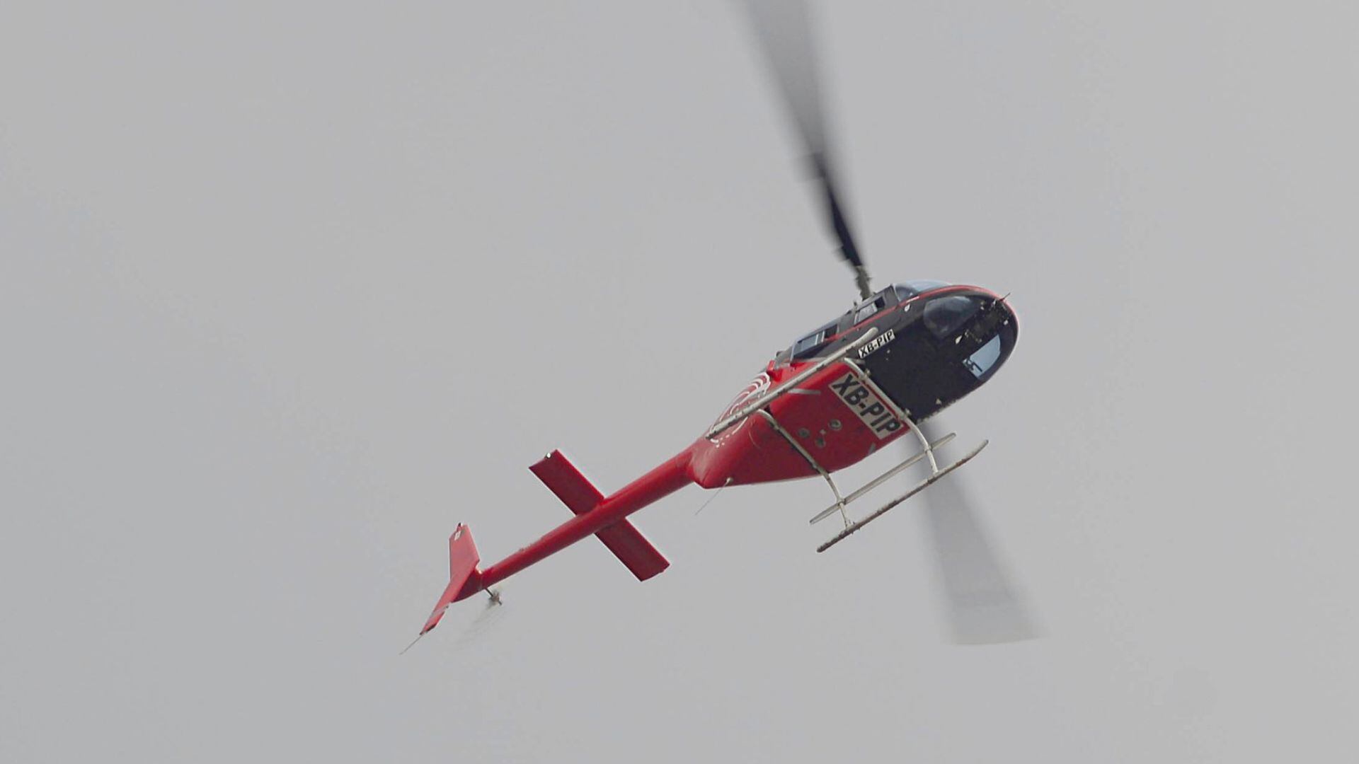 La caída del helicóptero en Coyoacán dejó tres personas muertas. (X/@Guadarios)