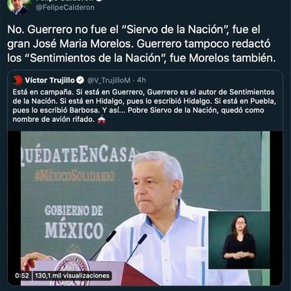 Twitt Felipe Calderon (Foto: Twitter@FelipeCalderon)