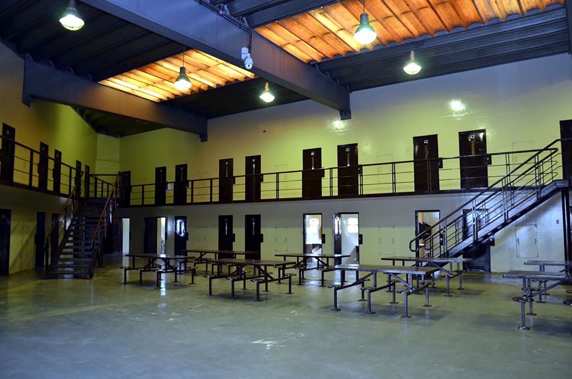 Los presos condenados no pueden votar, aunque sí aquellos que solo están procesados. En la foto, uno de los pabellones de la cárcel de Ezeiza