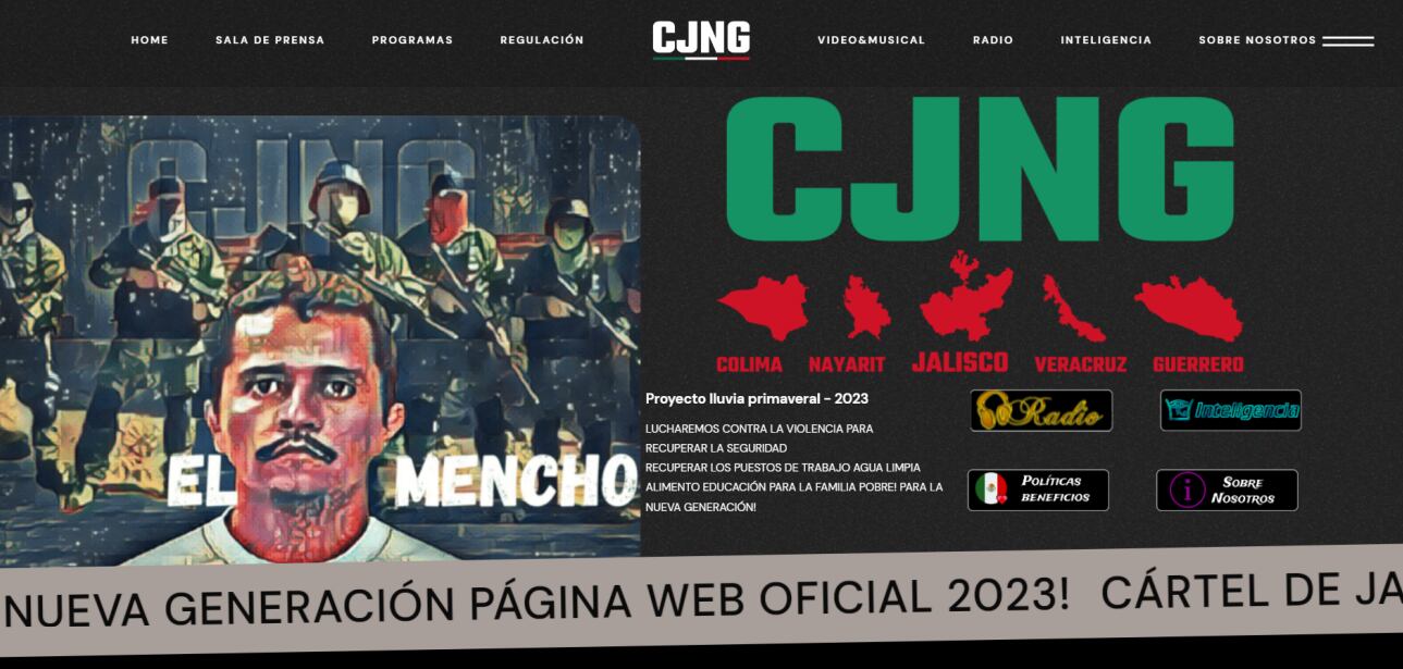 CJNG página web Internet Guardia Nacional Ciberseguridad