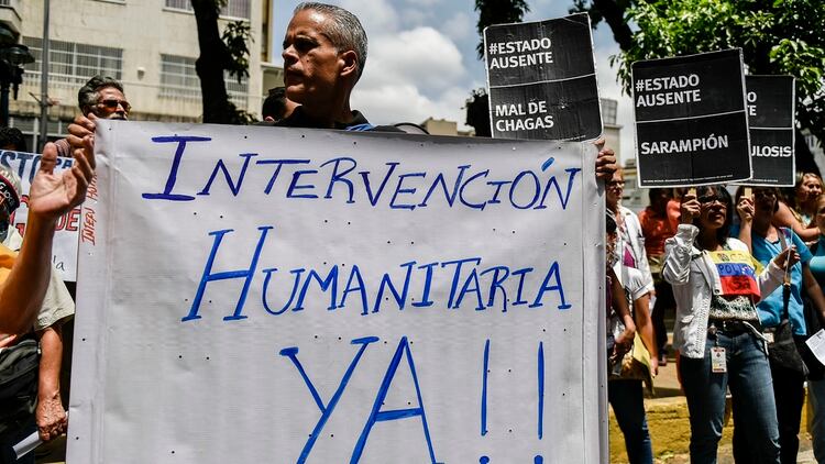 Los venezolanos piden la intervención humanitaria (AFP)
