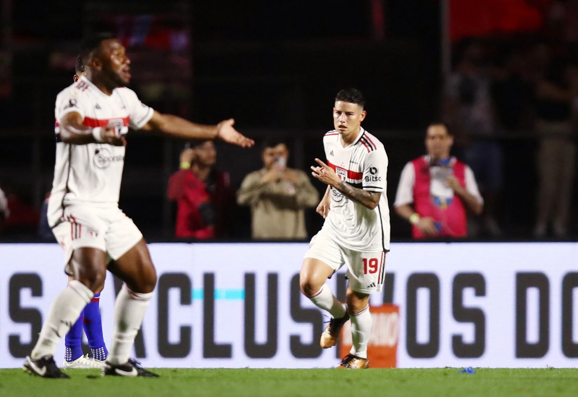 James Rodríguez llega motivado al partido ante Flamengo tras marcar su primer gol con São Paulo ante Fortaleza - crédito REUTERS/Carla Carniel