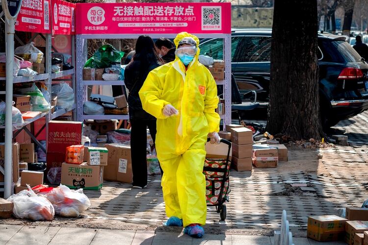 El coronavirus comenzó a contagiarse en el mercado de animales de Wuhan, en China y ya se expandió a varios países del mundo (Photo by NICOLAS ASFOURI / AFP)
