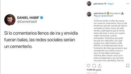 Gabriel Soto E Irina Baeva Respondieron Asi A Quienes Los Criticaron Por El Escandalo Con Geraldine Bazan Infobae Daniel habif inició su carrera a los 6 años de edad como actor, realizando más de 200 comerciales, 16 novelas, 14 obras de teatro, películas. gabriel soto e irina baeva respondieron