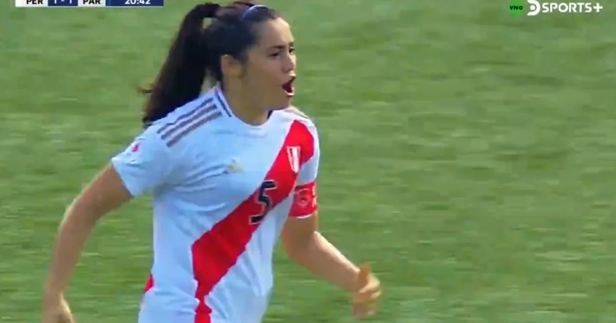 Headed goal by Mía León for 1-1 in Peru vs Paraguay for Sudamericano Femenino Sub 20