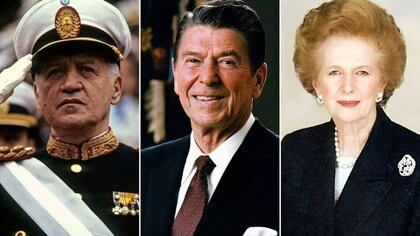 Galtieri, Reagan y Thatcher