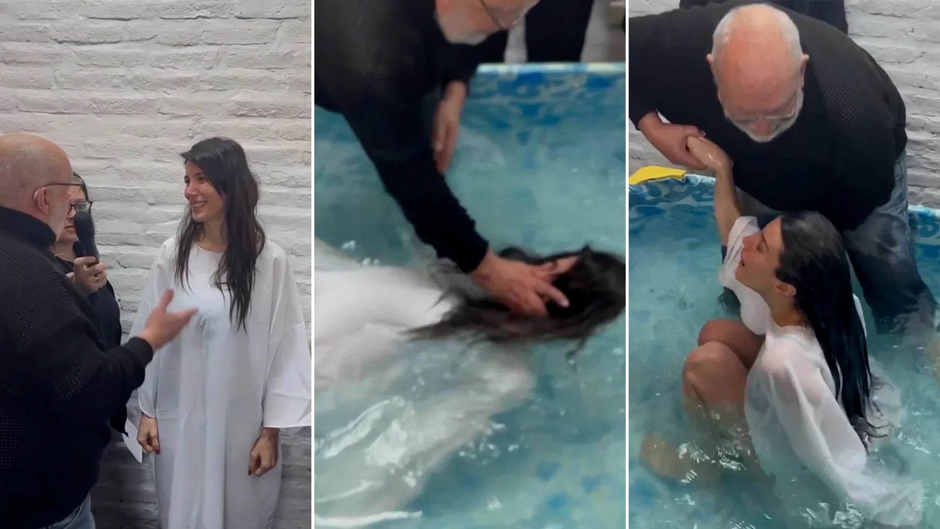 Andrea Rincón reveló por qué se bautizó en una pileta de lona y los motivos que la llevaron a acercarse a la iglesia