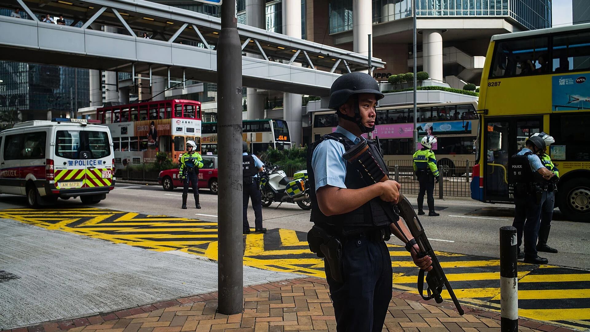 Policía en Hong Kong (Getty Images)