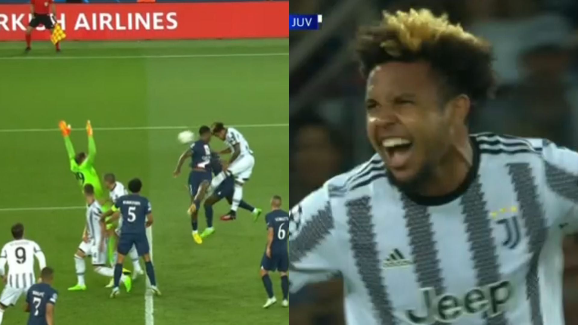 McKennie marcó el descuento en PSG vs Juventus tras salida en falso de Donnarumma.