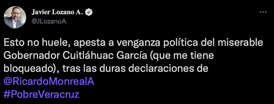 El polémico panista ofreció su punto de vista por lo ocurrido en Veracruz (Foto: Twitter/@JLozanoA)