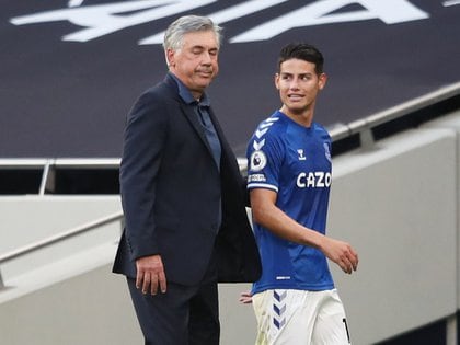 James Rodríguez volvió a sentirse importante a las órdenes de Carlo Ancelotti (REUTERS)