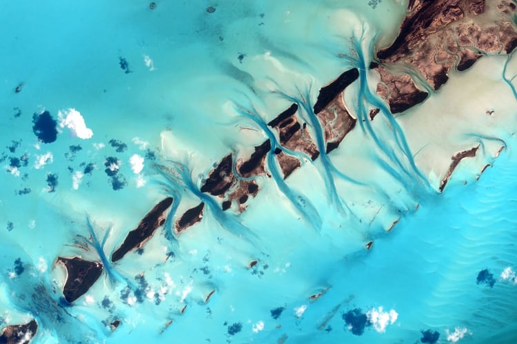 Vista a las Bahamas (Scott Kelly/NASA via The New York Times)