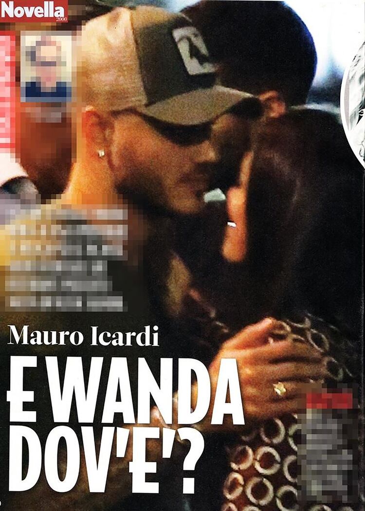 La foto de Mauro Icardi y una misteriosa mujer, que se publicó en una revista italiana (Novella 2000)