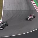 Hamilton bloqueó a Raikkonen en una curva