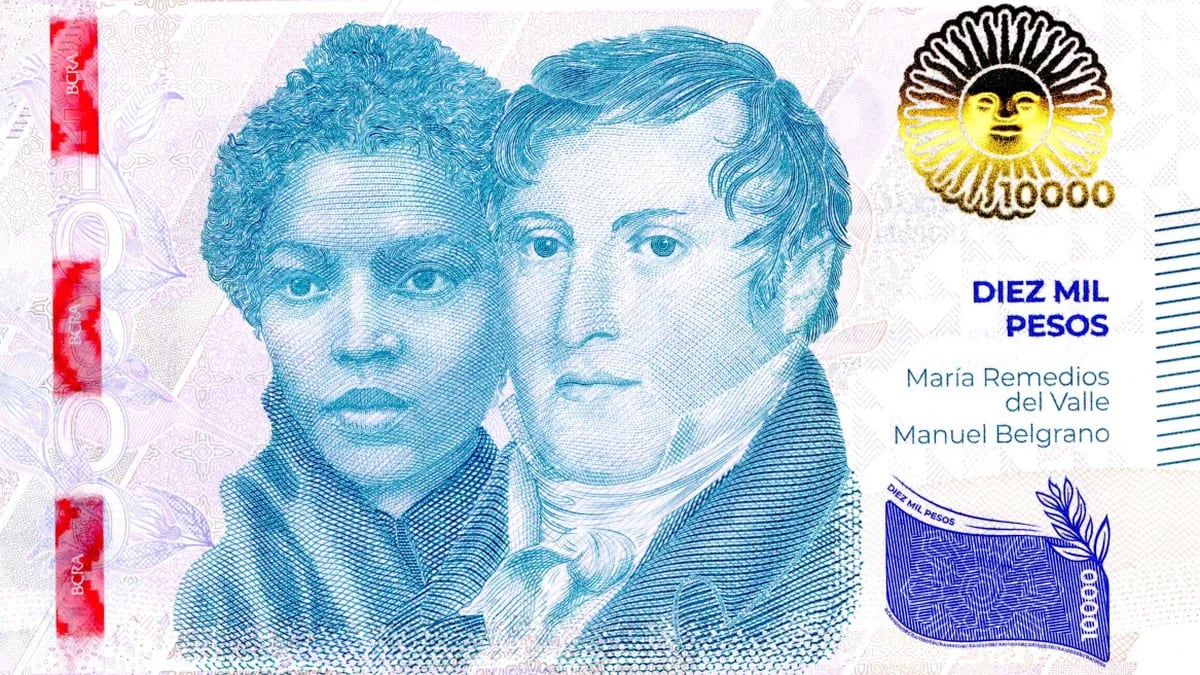 El Banco Central puso en circulación los nuevos billetes de 10.000 pesos