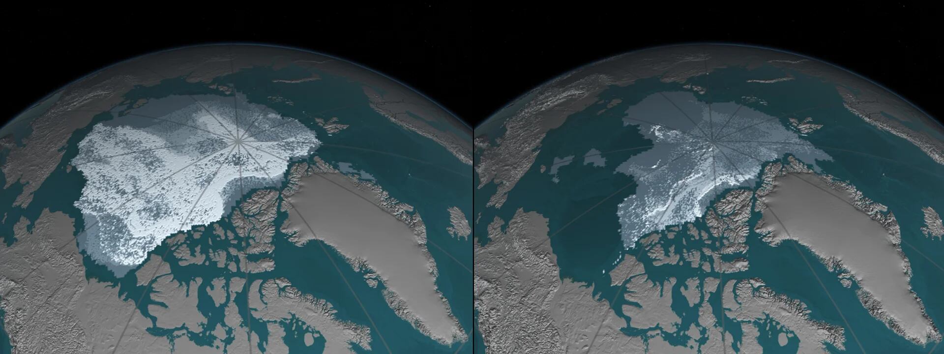 La masa de hielo marino ártico: de septiembre de 1984 a septiembre de 2016