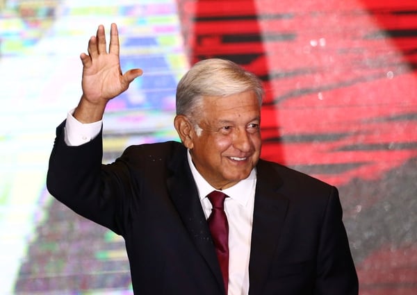 López Obrador durante su primer discurso como presidente electo. (REUTERS/Edgard Garrido)