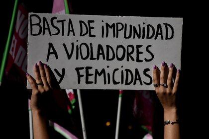 "Basta de femicidio", una de las consignas de una protesta en Argentina (Nicolás Stulberg)