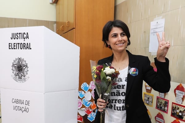 La candidata a vicepresidente Manuela D’Ávila (Itamar AGUIAR / AFP)
