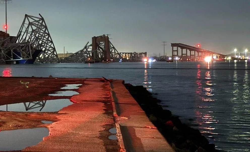 Un barco impactó contra el puente Francis Scott Key que se desplomó en  Baltimore: buscan a seis desaparecidos en el agua - Infobae