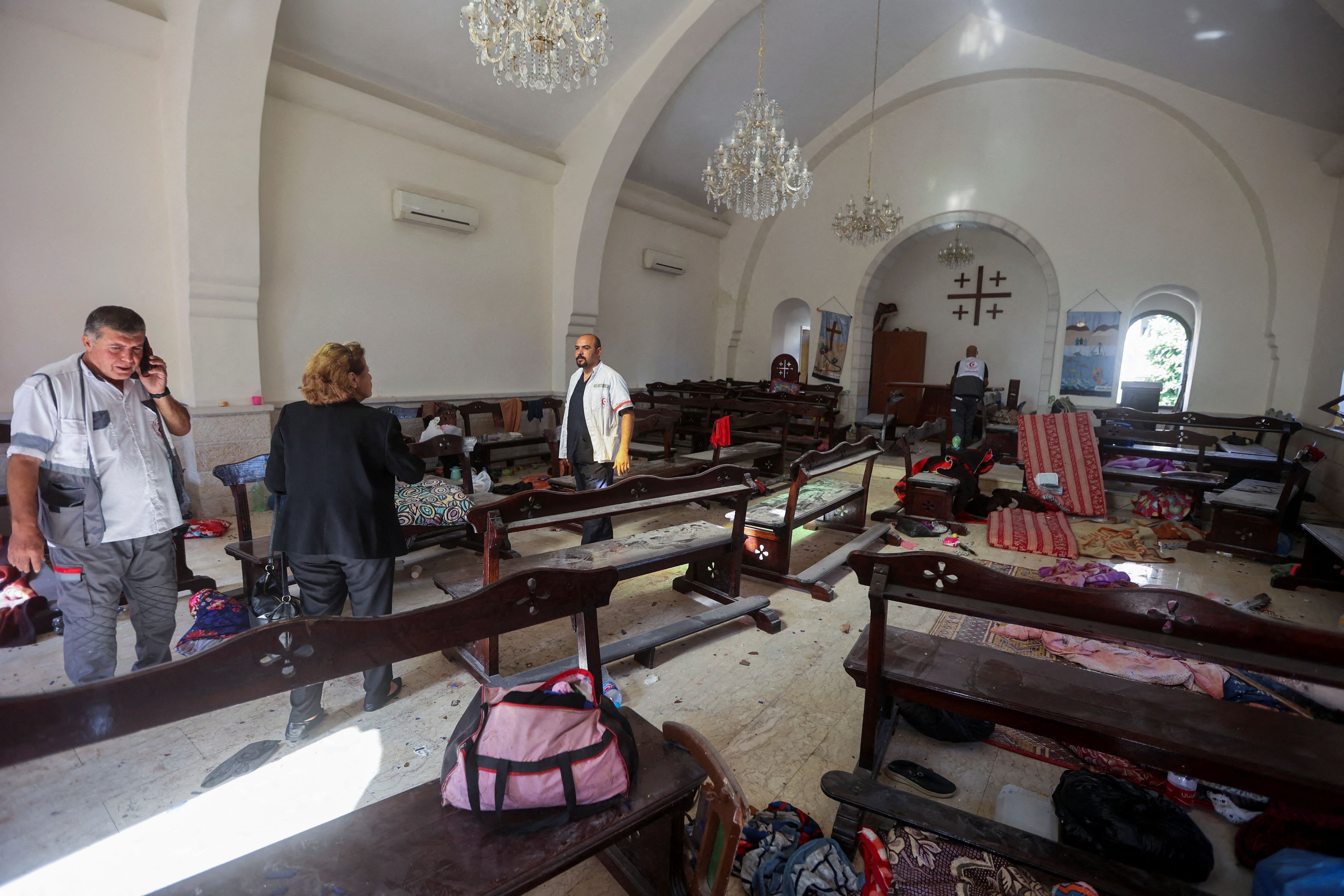 Sitios afectados por la explosión en el hospital Al Ahli en Gaza (Reuters)