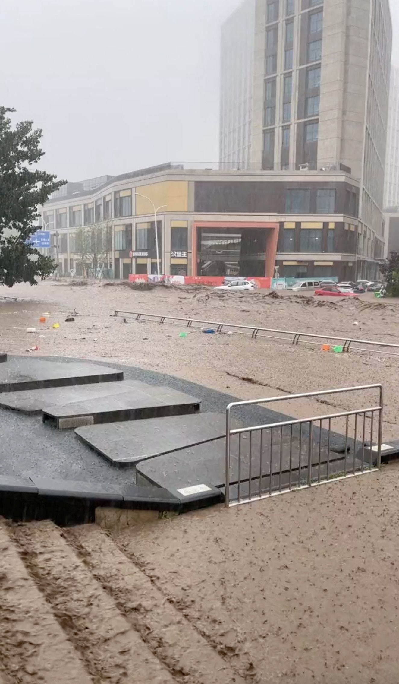 La inundación en el distrito Mentougou, en Beijing
