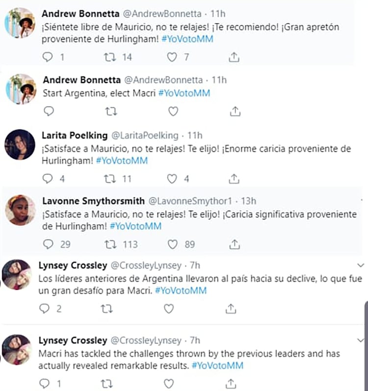 Las publicaciones estuvieron acompaÃ±adas por el hashtag #YoVotoMM que ayer tambiÃ©n fue utilizado por votantes para expresar su apoyo al presidente.