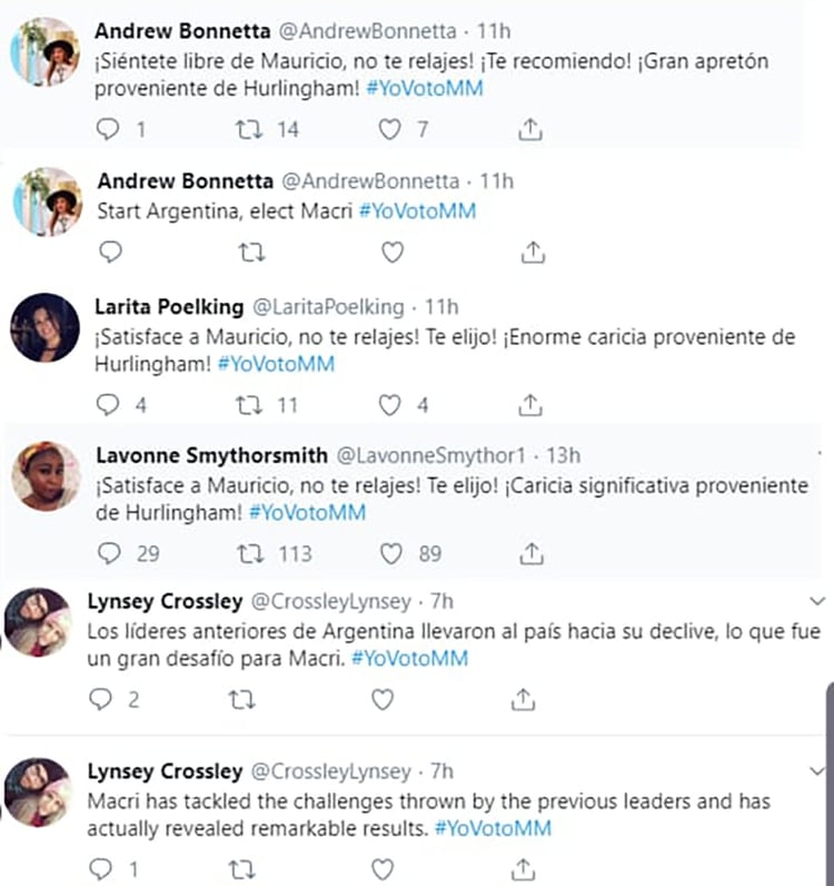 Las publicaciones estuvieron acompañadas por el hashtag #YoVotoMM que ayer también fue utilizado por votantes para expresar su apoyo al presidente.