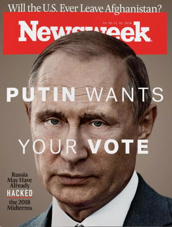 “Putin quiere tu voto”, la última portada de Newsweek alertó por un posible hackeo