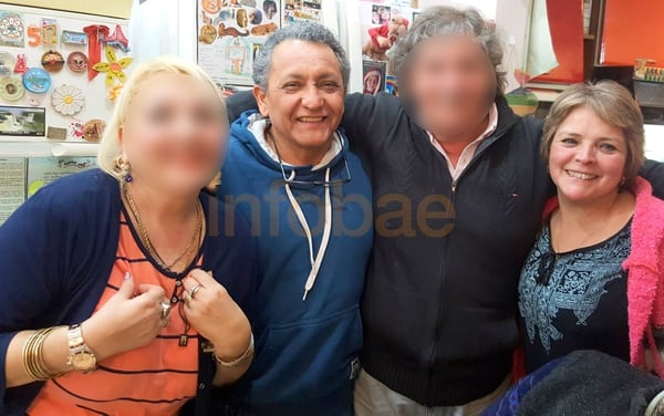 Centeno con su ex mujer y sus cuñados, 2015.