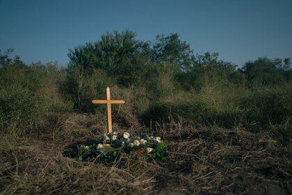 El lugar donde se encontró el cuerpo de Luciano Garza, de 14 años.