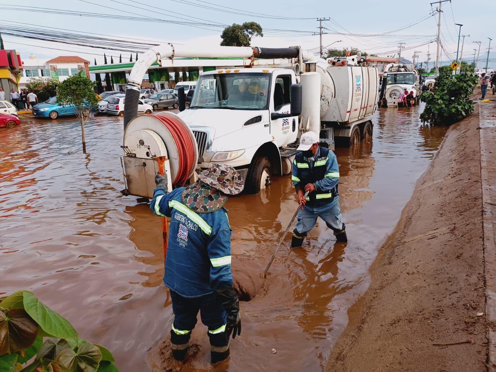 Inundaciones en Chalco tras fuertes lluvias (Gobierno de Chalco)