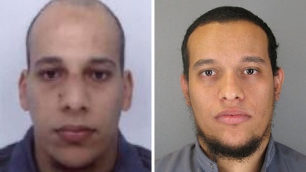Los retratos de los hermanos franceses Cherif y Said Kouachi, los dos principales sospechosos del atentado