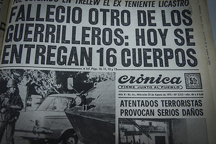 Los diarios de aquella época reflejaban lo que estaba sucediendo en Trelew