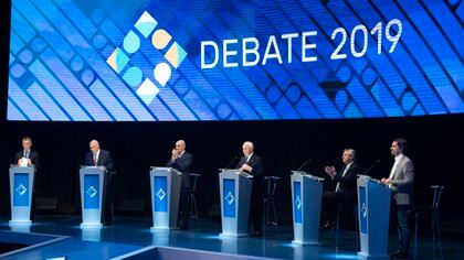 El primer debate presidencial 2019 en Santa Fe: Macri, Espert, Gómez Centurión, Lavagna, Fernández y Del Caño (Adrián Escandar)