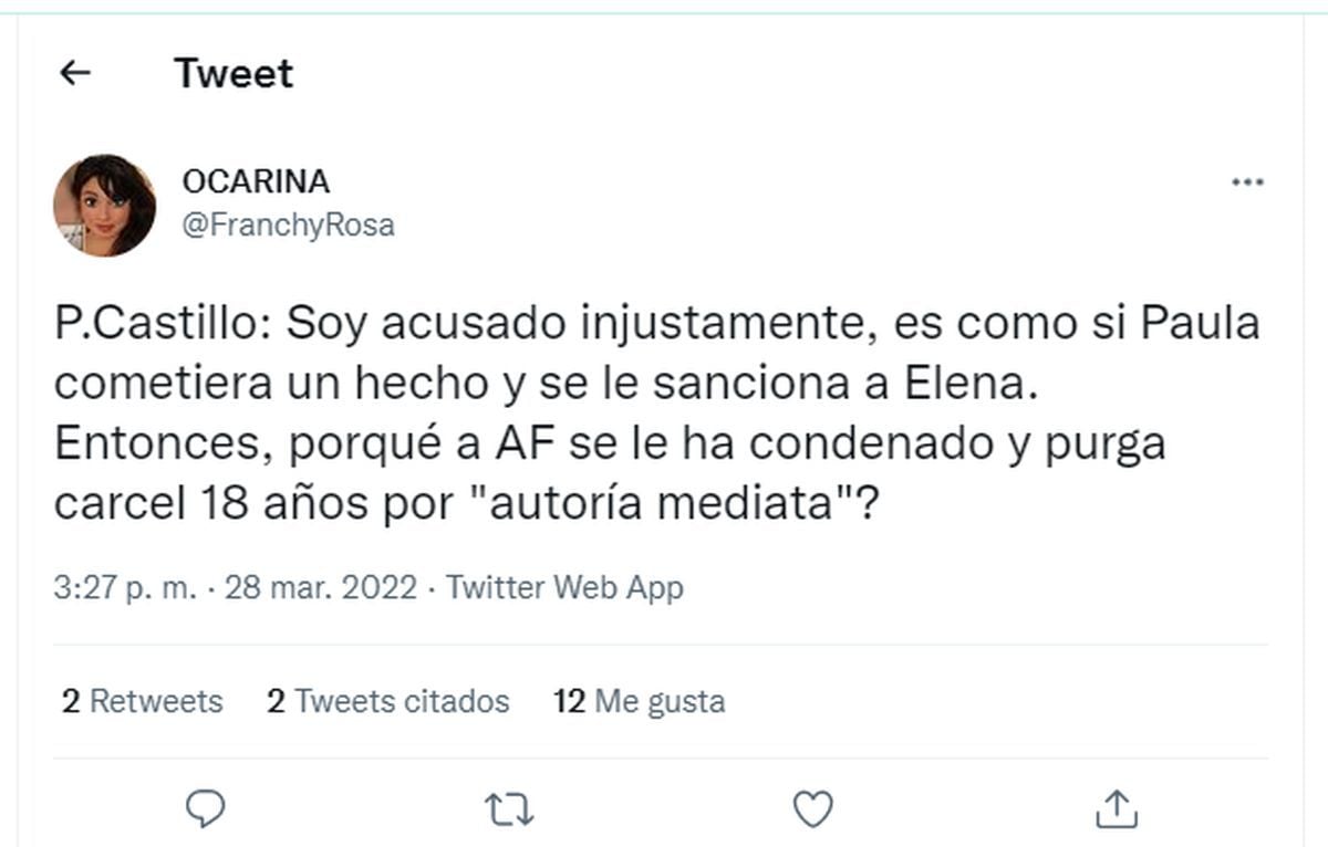 Twitter reactions to Pedro Castillo's phrase.