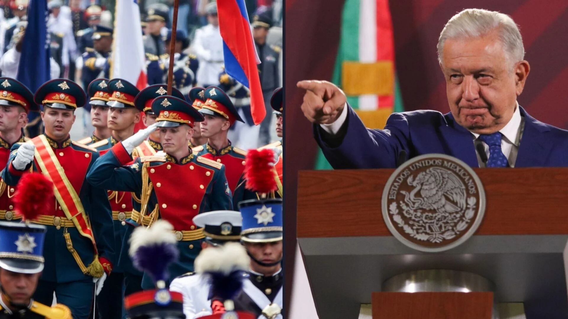 El presidente López Obrador reaccionó a las críticas a su gobierno por la participación de una delegación rusa en el Desfile Cívico Militar. (Cuartoscuro)
