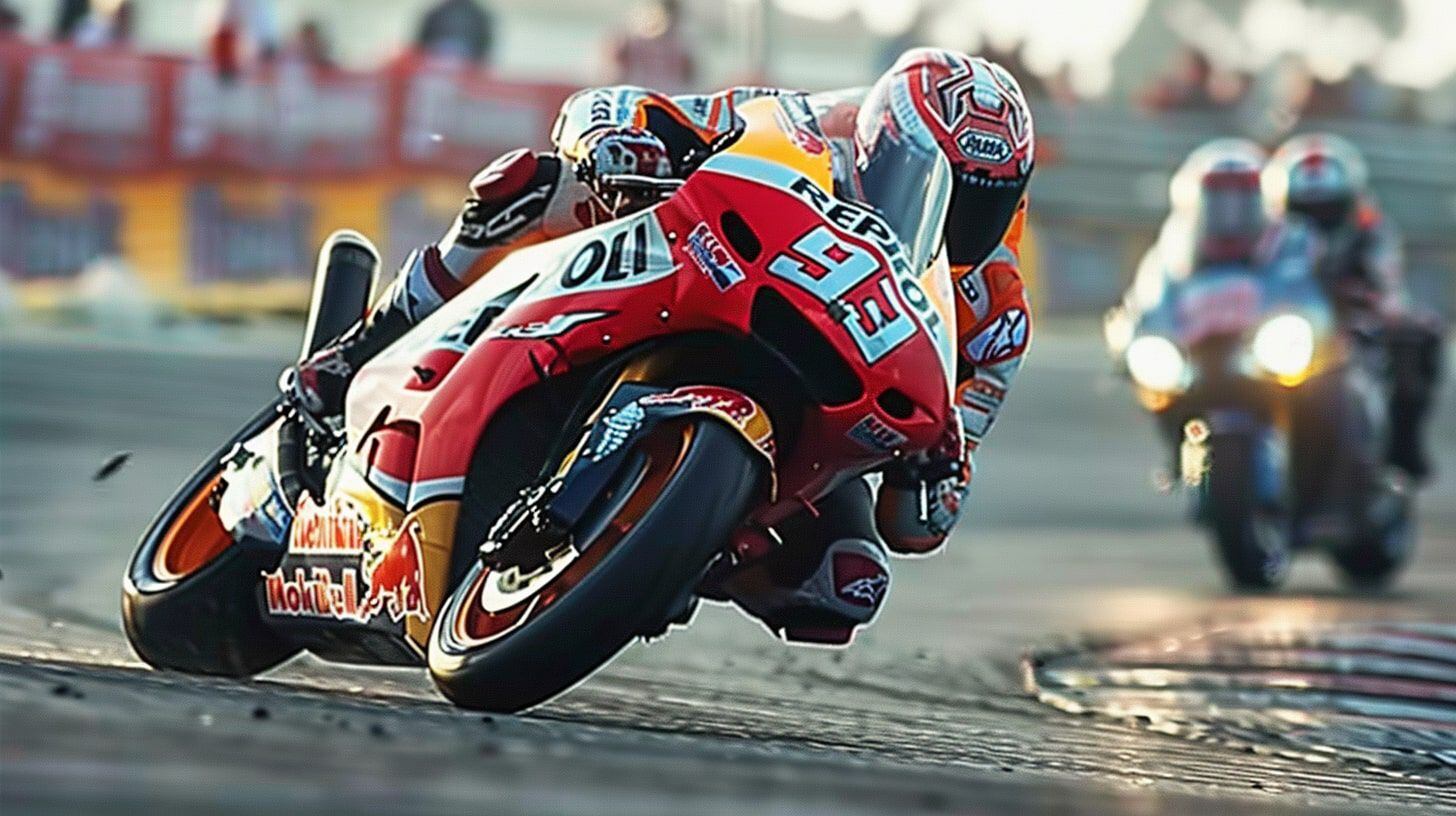 Competidores en plena acción durante un evento de carreras de motos, mostrando destreza y rapidez - (Imagen Ilustrativa Infobae)