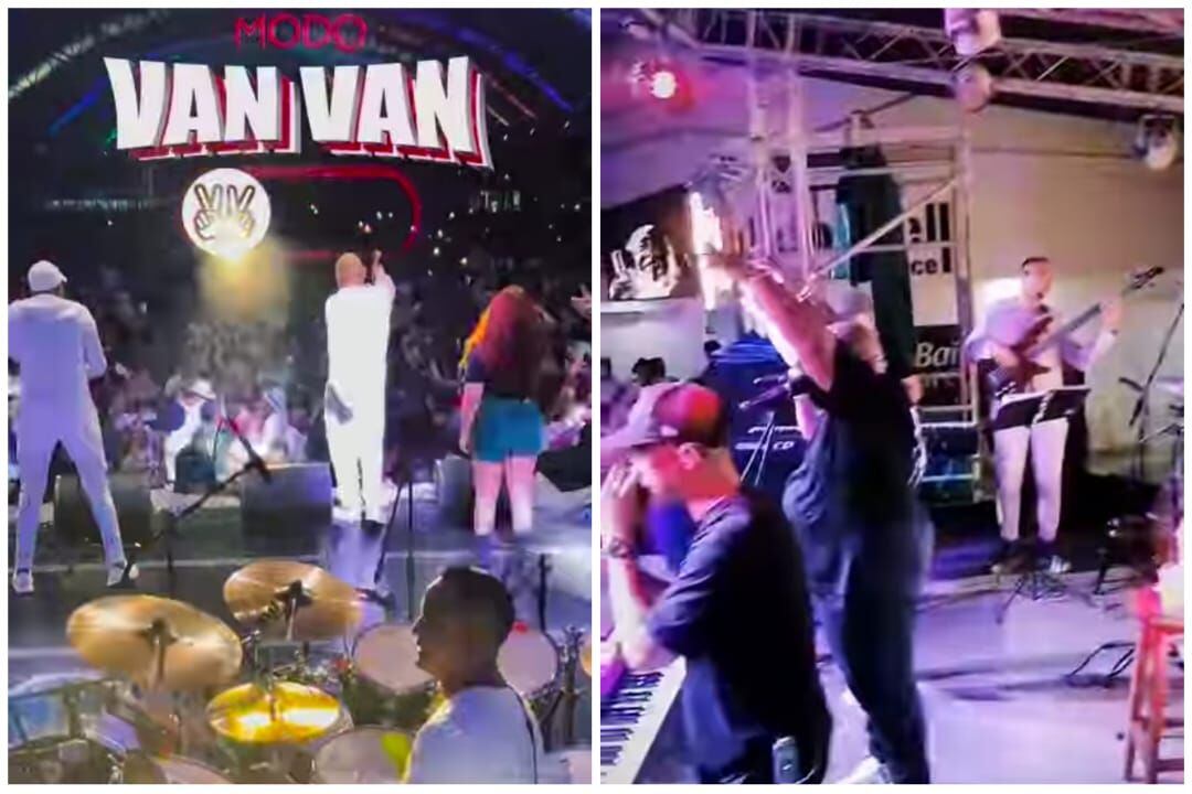 Pese a las dificultades logísticas actuales, los asistentes a la Feria de Cali disfrutaron de las orquestas de Los Van Van (izquierda) y Havana D’ Primera (derecha) - crédito @losvanvanoficial @havanadprimeraofficial / Instagram