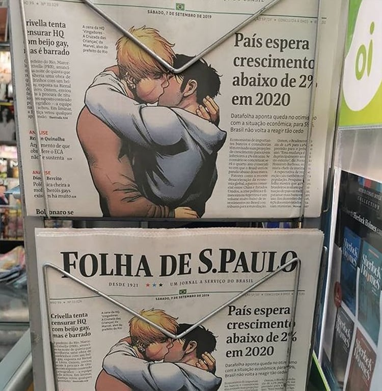 Así se logró la exhibición del beso de la polémica en todos los puestos de diarios de Brasil