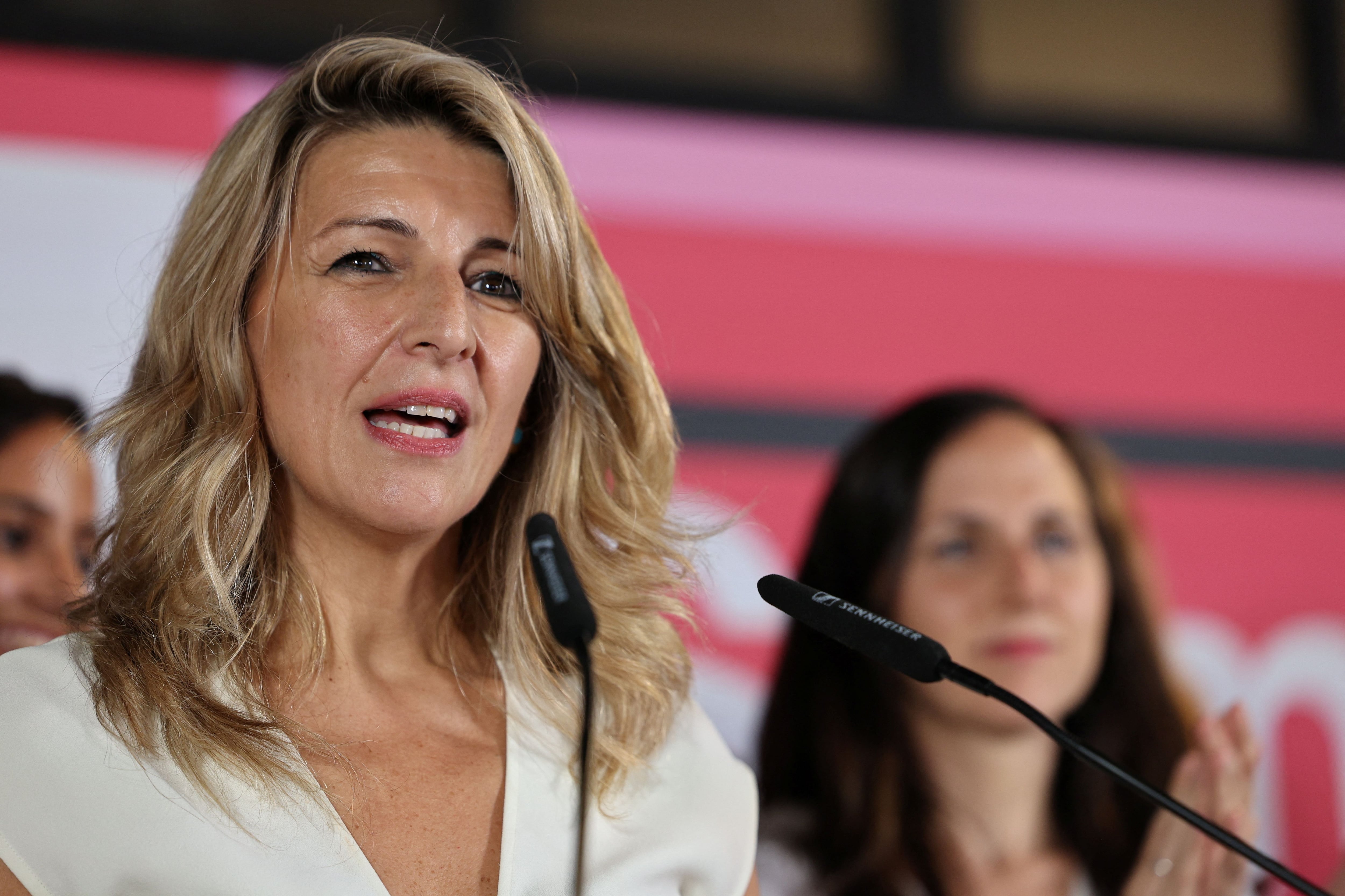 La líder de la izquierda española Sumar, Yolanda Díaz (Reuters)