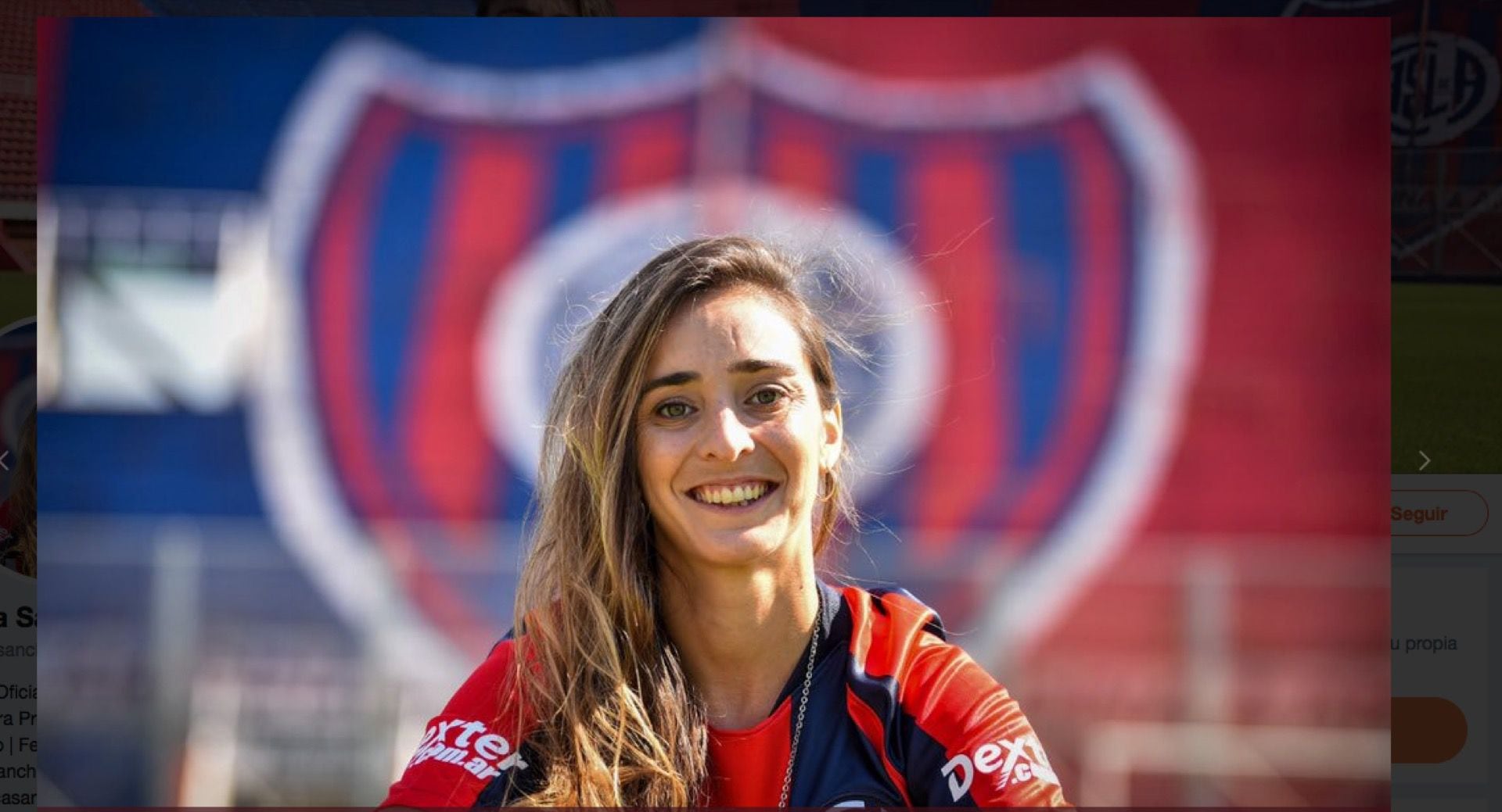 Macarena Sánchez, futbolista profesional de San Lorenzo, miembro del jurado del campeonato #GoldenTweet